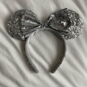 Silver Sequin Mickey Ears